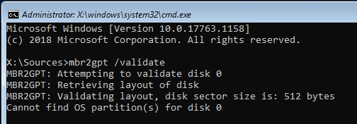 Os Installation Partition Error Message How to Resolve MBR2GPT’s ‘Cannot find OS partition(s) for disk 0’ Error ...